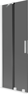 Mexen Velar 2-flügeliger, verschiebbarer Badewannenaufsatz 70 x 150 cm, Graphit, Weiß - 896-070-000-41-20