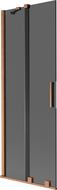 Mexen Velar 2-flügelige Duschwand ausziehbar 70 x 150 cm, graphit, gebürstetes Kupfer - 896-070-000-41-65
