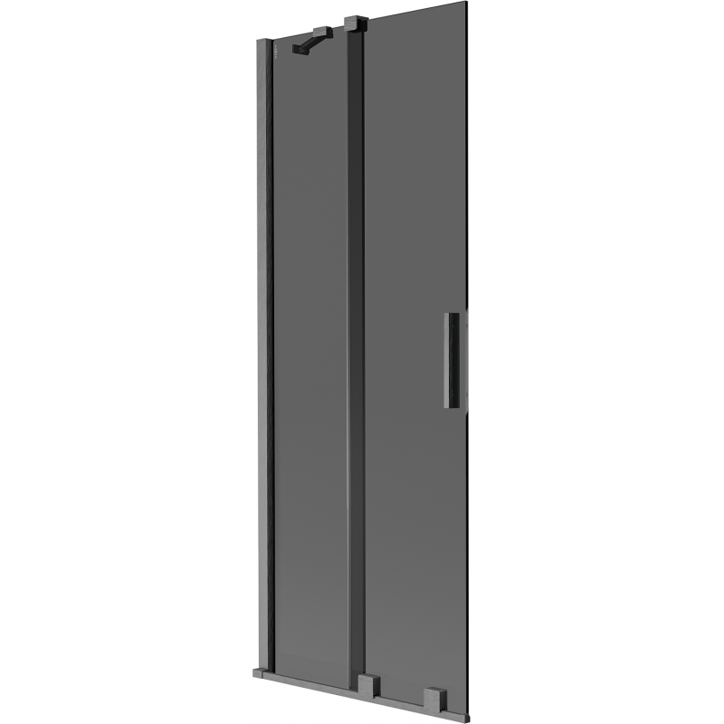 Mexen Velar Badewannenabtrennung 2-flügelig verschiebbar 70 x 150 cm, grafit, gebürstet Gun Gray - 896-070-000-41-66
