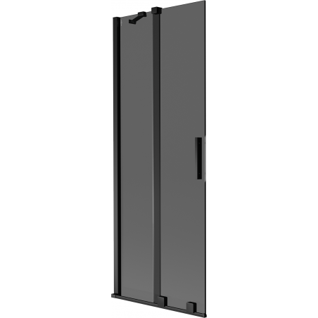 Mexen Velar Badewannenabtrennung 2-flügelig, verschiebbar 70 x 150 cm, graphit, schwarz - 896-070-000-41-70