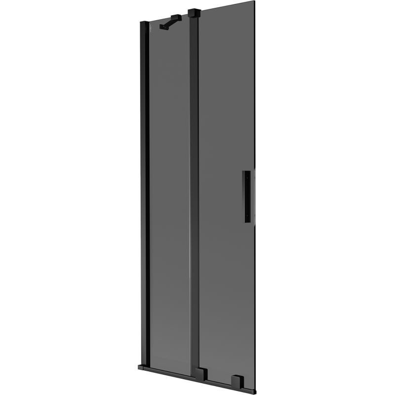 Mexen Velar Wannenspritzschutz 2-flügelig verschiebbar 75 x 150 cm, Graphit, Schwarz - 896-075-000-41-70