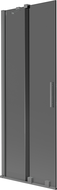 Mexen Velar Wannenschirm 2-flügelig schiebbar 75 x 150 cm, graphit, gun metal - 896-075-000-41-95