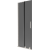 Mexen Velar 2-flügelige, verschiebbare Badewannenwand 75 x 150 cm, Graphit, gebürsteter Nickel - 896-075-000-41-97