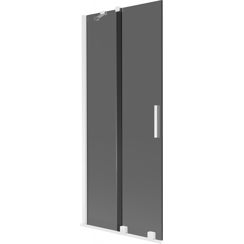 Mexen Velar Badewannenfaltwand, 2-teilig, 85 x 150 cm, Graphit, Weiß - 896-085-000-41-20