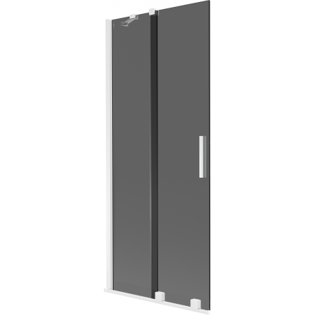 Mexen Velar Badewannenfaltwand, 2-teilig, 85 x 150 cm, Graphit, Weiß - 896-085-000-41-20