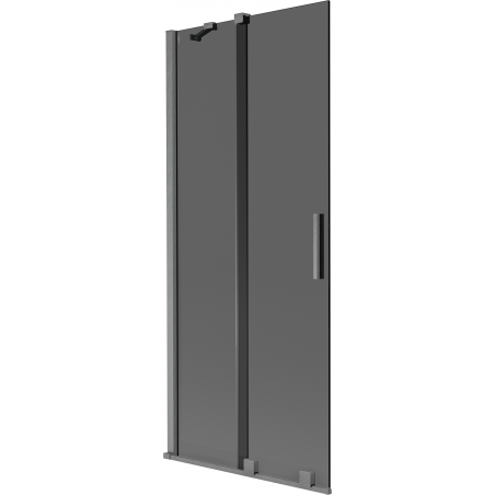 Mexen Velar 2-flügelige Schiebewand 85 x 150 cm, grafit, gebürstetes Gun Gray - 896-085-000-41-66