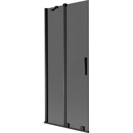 Mexen Velar Duschabtrennung 2-flügelig verschiebbar 85 x 150 cm, Graphit, Schwarz - 896-085-000-41-70