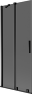 Mexen Velar Duschabtrennung 2-flügelig verschiebbar 85 x 150 cm, Graphit, Schwarz - 896-085-000-41-70