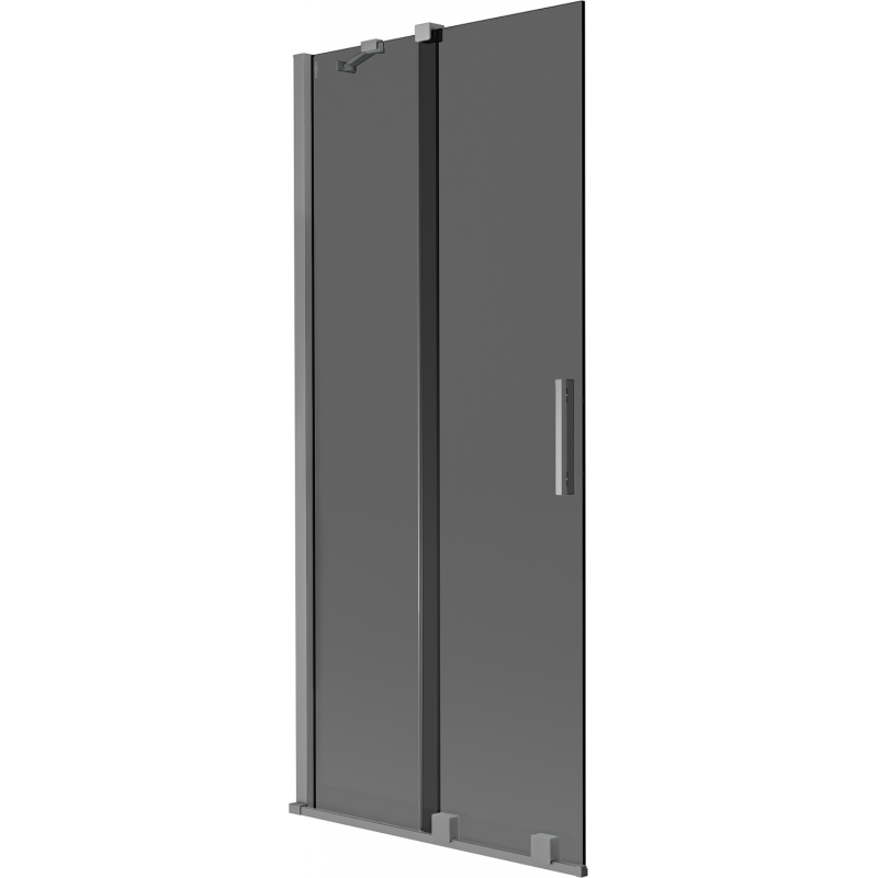 Mexen Velar Duschwand 2-flügelig verschiebbar 85 x 150 cm, Grafit, Gun Metal - 896-085-000-41-95