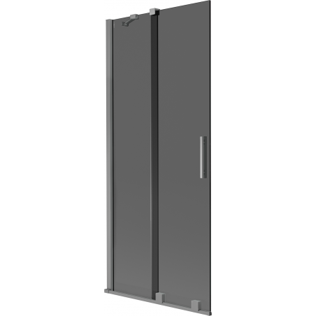 Mexen Velar Duschwand 2-flügelig verschiebbar 85 x 150 cm, Grafit, Gun Metal - 896-085-000-41-95