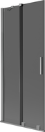 Mexen Velar Duschwand 2-flügelig verschiebbar 85 x 150 cm, Grafit, Gun Metal - 896-085-000-41-95