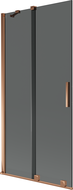 Mexen Velar Duschabtrennung 2-flügelig verschiebbar 90 x 150 cm, Graphit, Roségold - 896-090-000-41-60