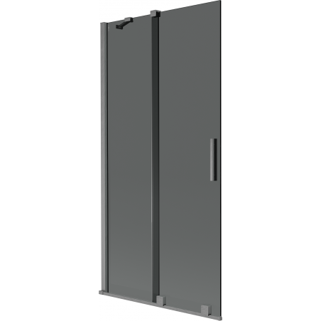 Mexen Velar Duschwand 2-flügelig verschiebbar 90 x 150 cm, grafit, gebürstet gun gray - 896-090-000-41-66