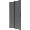 Mexen Velar Duschwand 2-flügelig verschiebbar 90 x 150 cm, grafit, gebürstet gun gray - 896-090-000-41-66