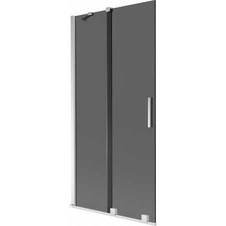 Mexen Velar 2-flügelige Duschwand, verschiebbar, 95 x 150 cm, Graphit, Chrom - 896-095-000-41-01