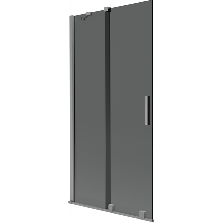 Mexen Velar 2-flügelige verschiebbare Badewannenwand 95 x 150 cm, Graphit, Gun Metal - 896-095-000-41-95