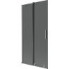 Mexen Velar 2-flügelige verschiebbare Badewannenwand 95 x 150 cm, Graphit, Gun Metal - 896-095-000-41-95