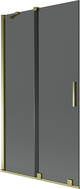 Mexen Velar Duschwand, 2-flügelig, verschiebbar 100 x 150 cm, Graphit, Gold - 896-100-000-41-50