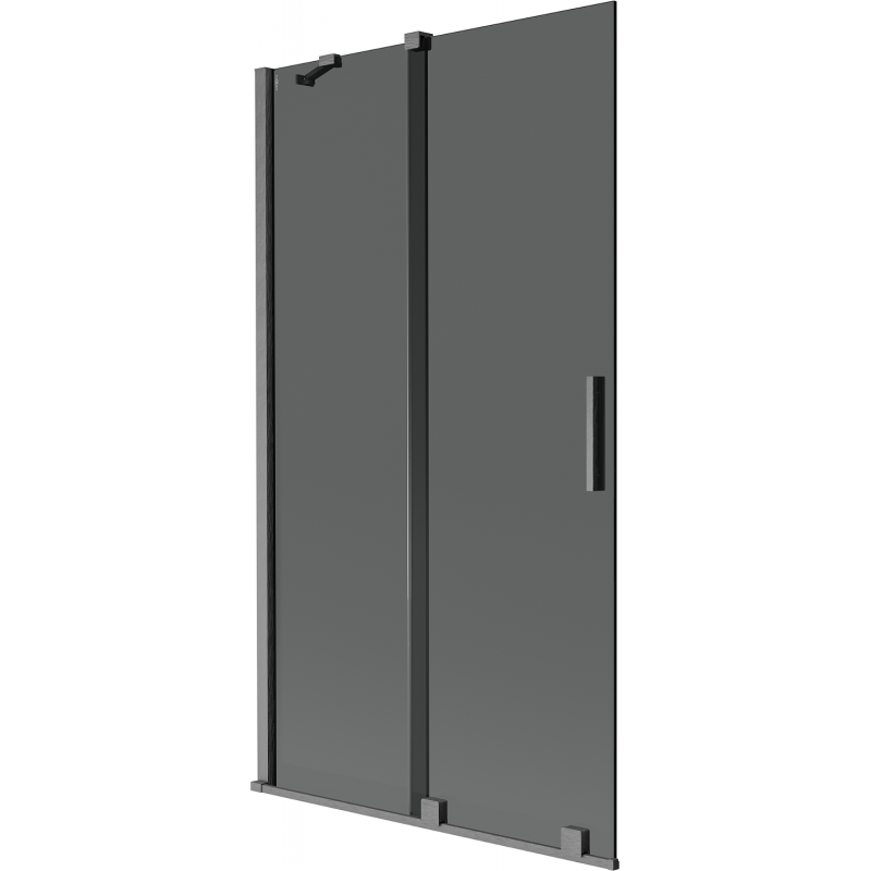 Mexen Velar Duschwand 2-flügelig verschiebbar 100 x 150 cm, Graphit, Gun Gray gebürstet - 896-100-000-41-66