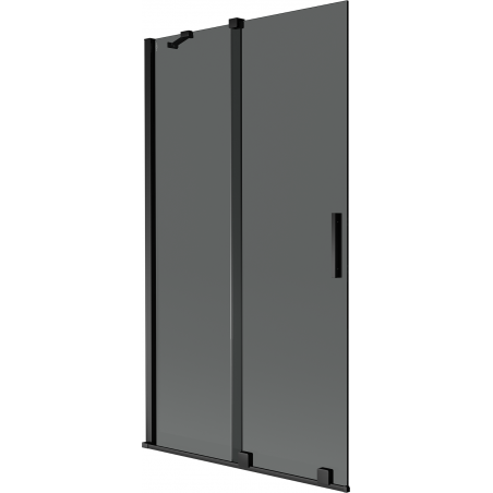 Mexen Velar Duschabtrennung, 2-flügelig verschiebbar 100 x 150 cm, Graphit, Schwarz - 896-100-000-41-70