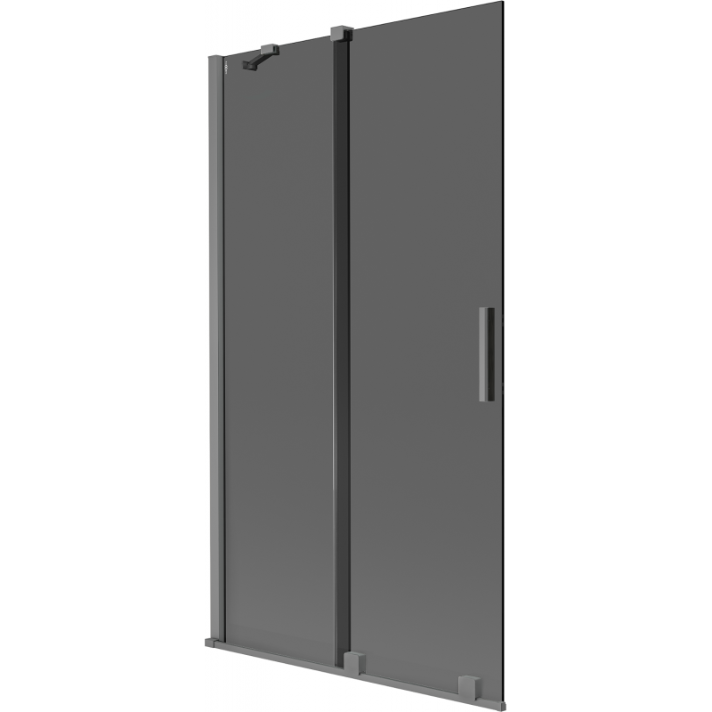 Mexen Velar Duschabtrennung, 2-flügelig, verschiebbar 100 x 150 cm, grafit, Gunmetal - 896-100-000-41-95