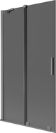 Mexen Velar Duschabtrennung, 2-flügelig, verschiebbar 100 x 150 cm, grafit, Gunmetal - 896-100-000-41-95