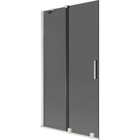 Mexen Velar Duschabtrennung, 2-teilig verschiebbar, 100 x 150 cm, Graphit, gebürstetes Nickel - 896-100-000-41-97