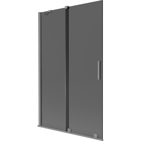 Mexen Velar 2-flügelige, verschiebbare Badewannenwand 110 x 150 cm, Graphit, Gun Metal - 896-110-000-41-95