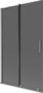 Mexen Velar 2-flügelige, verschiebbare Badewannenwand 110 x 150 cm, Graphit, Gun Metal - 896-110-000-41-95