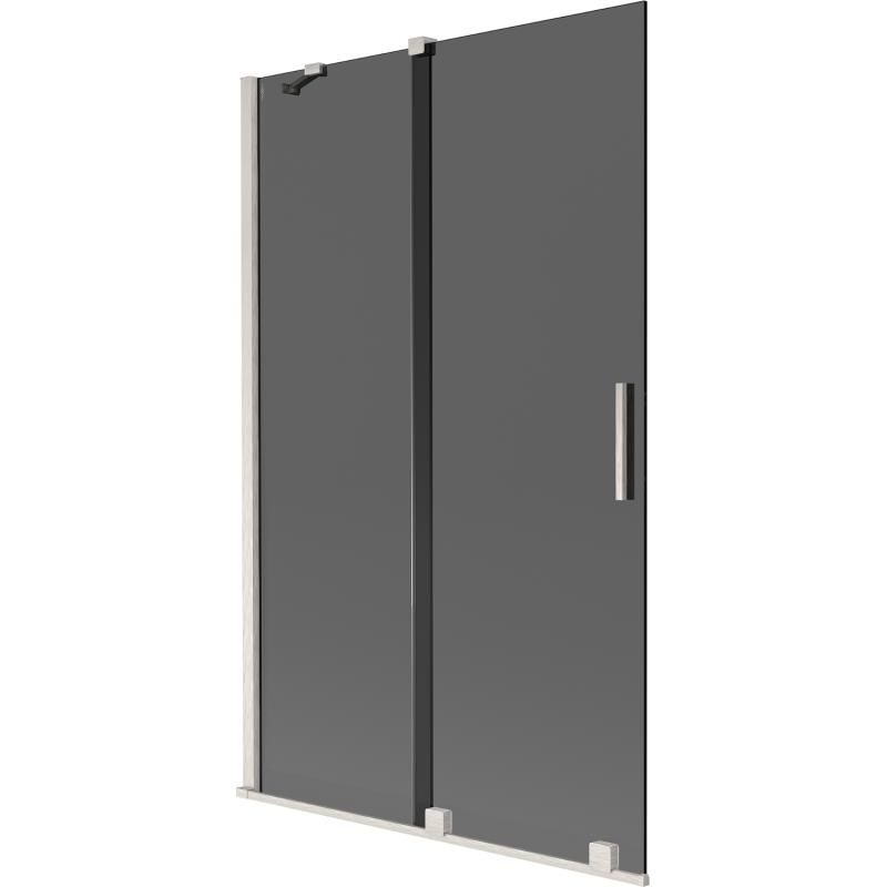 Mexen Velar Duschwand 2-flügelig verschiebbar 110 x 150 cm, graphit, gebürstetes Nickel - 896-110-000-41-97