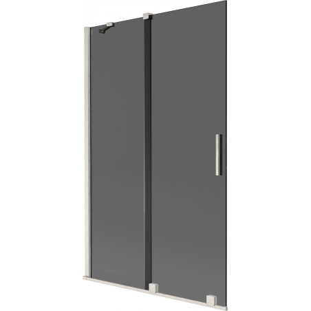 Mexen Velar Duschwand 2-flügelig verschiebbar 110 x 150 cm, graphit, gebürstetes Nickel - 896-110-000-41-97