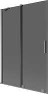 Mexen Velar 2-flügelige, verschiebbare Badewannenabtrennung 120 x 150 cm, graphit, gebürstet gun gray - 896-120-000-41-66