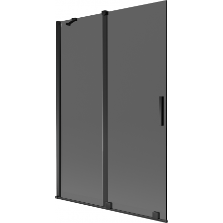 Mexen Velar Badewannenabtrennung 2-flügelig verschiebbar 120 x 150 cm, graphit, schwarz - 896-120-000-41-70