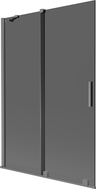 Mexen Velar Badewannenabtrennung 2-flügelig verschiebbar 120 x 150 cm, Graphit, Gun Metal - 896-120-000-41-95