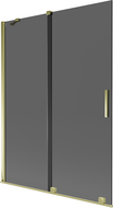Mexen Velar 2-flügelige, verschiebbare Badewannenabtrennung 130 x 150 cm, Graphit, Gold - 896-130-000-41-50