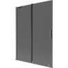 Mexen Velar 2-flügelige, verschiebbare Badewannenabtrennung 130 x 150 cm, Graphit, Gunmetal - 896-130-000-41-95
