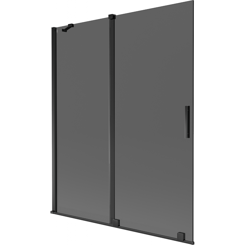 Mexen Velar Duschabtrennung, 2-teilig, verschiebbar 140 x 150 cm, Graphit, Schwarz - 896-140-000-41-70