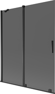 Mexen Velar Duschabtrennung, 2-teilig, verschiebbar 140 x 150 cm, Graphit, Schwarz - 896-140-000-41-70