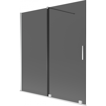 Mexen Velar Duschwand 2-flügelig, verschiebbar 150 x 150 cm, graphit, chrom - 896-150-000-41-01