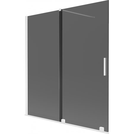 Mexen Velar Duschabtrennung 2-flügelig, verschiebbar 150 x 150 cm, grafit, weiß - 896-150-000-41-20
