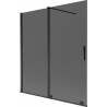 Mexen Velar 2-flügelige verschiebbare Badewannenwand 150 x 150 cm, graphit, schwarz - 896-150-000-41-70