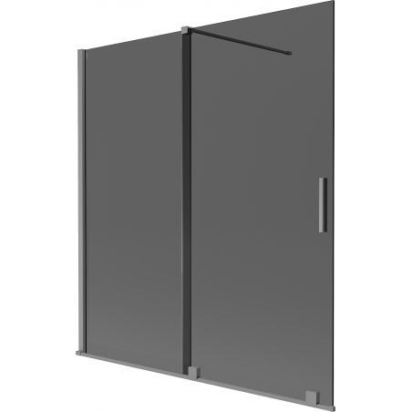 Mexen Velar 2-flügelige, verschiebbare Badewannenwand 150 x 150 cm, Graphit, Gun Metal - 896-150-000-41-95