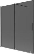 Mexen Velar 2-flügelige, verschiebbare Badewannenwand 150 x 150 cm, Graphit, Gun Metal - 896-150-000-41-95
