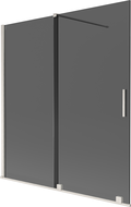 Mexen Velar Duschtrennwand 2-flügelig verschiebbar 150 x 150 cm, Graphit, gebürsteter Nickel - 896-150-000-41-97