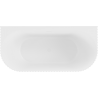 Mexen Sella freistehende wandnahe geriffelte Badewanne 170 x 80 cm, weiß matt, weißer Überlauf - 52711708001-20