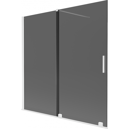 Mexen Velar 2-flügelige Schiebewand 160 x 150 cm, Graphit, Weiß - 896-160-000-41-20