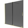 Mexen Velar Duschwand 2-flügelig schiebbar 160 x 150 cm, Graphit, Gold - 896-160-000-41-50