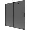 Mexen Velar Duschwand 2-flügelig verschiebbar 160 x 150 cm, Graphit, Schwarz - 896-160-000-41-70
