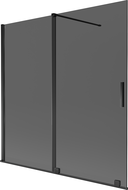 Mexen Velar Duschwand 2-flügelig verschiebbar 160 x 150 cm, Graphit, Schwarz - 896-160-000-41-70