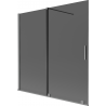 Mexen Velar Badewannenabtrennung 2-flügelig verschiebbar 160 x 150 cm, Graphit, Gun Metal - 896-160-000-41-95